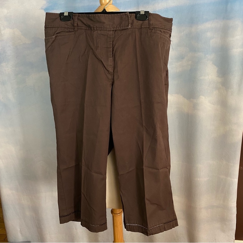 Lane Bryant Brown Capris Size 18